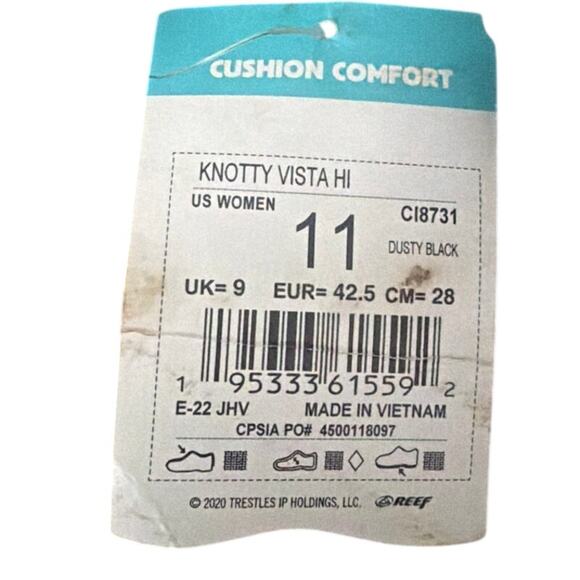 Reef Knotty Vista Hi Platform Slide Sandals Women’s 11 Dusty Black Comfort NWT - Picture 5 of 5